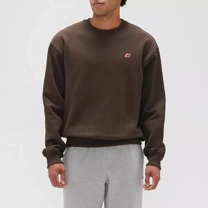 New Balance Made in USA Core Crewneck Sweatshirt Sz XS Dark Brown MT43541 UNISEX